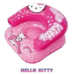 Fauteuil gonflable Hello Kitty - DARPEJE - Taille 50 cm - Enfant - Rose-0