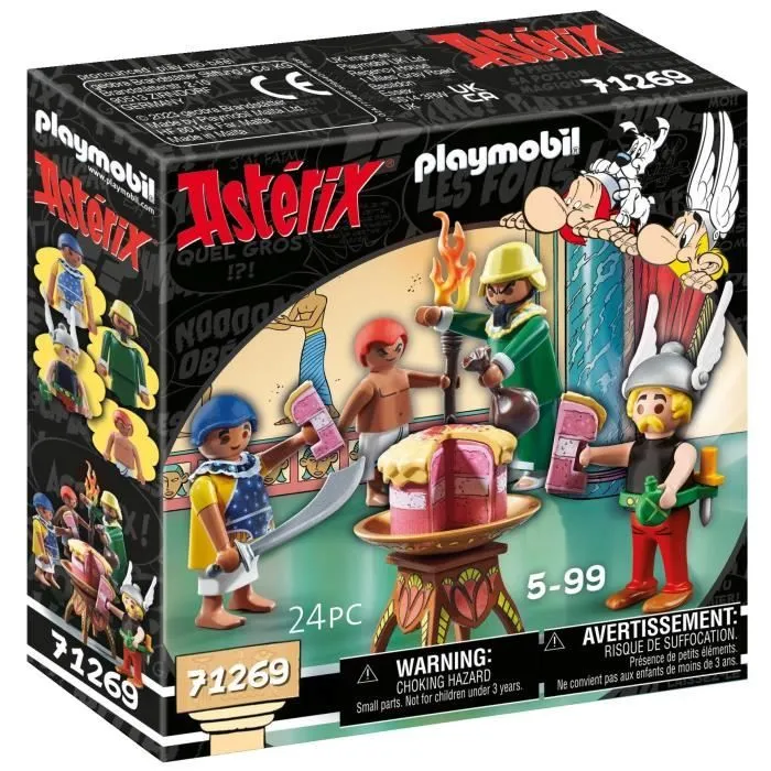 PLAYMOBIL 71269 Astérix, Amonbofis et le gâteau empoisonné, 24 pièces, Dès 5 ans-0