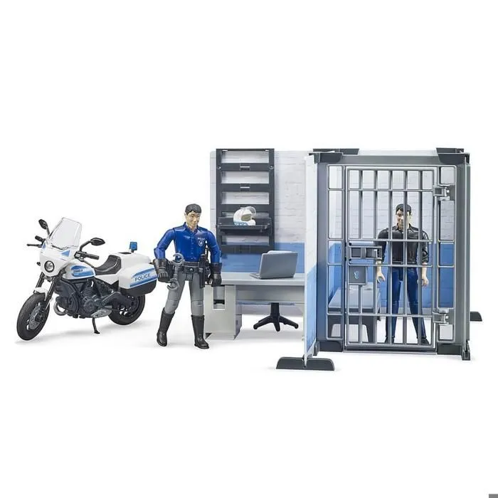 Poste de police bworld avec moto de police - Bruder - Jouet pour enfant de 4 ans et plus-3
