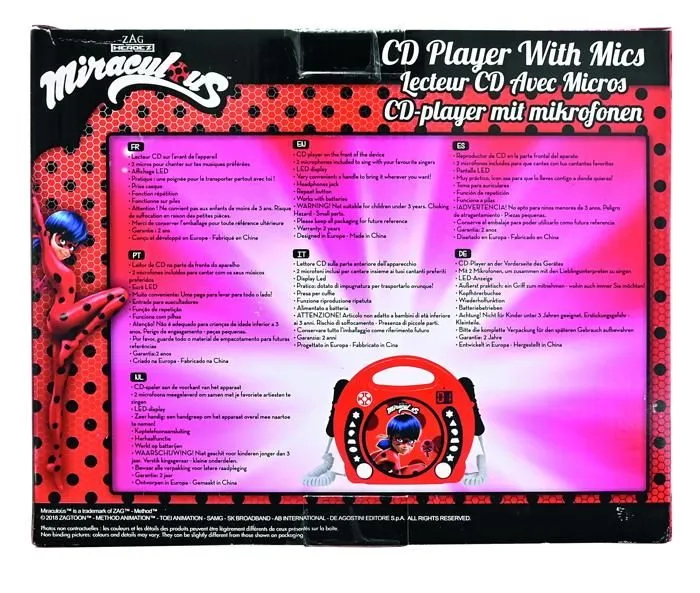 Lecteur CD portable avec 2 microphones Miraculous-3