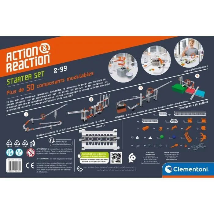 Clementoni - Action & Réaction - Coffret Starter set - Circuit bille - 50 pièces-4