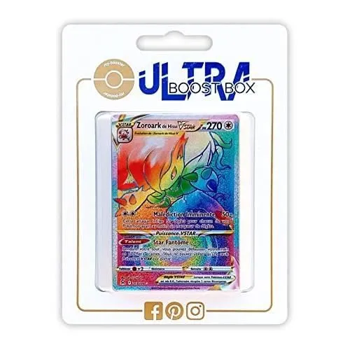 Jeu de cartes - MY-BOOSTER - ZOROARK DE HISUI VSTAR 203-196 ARC EN CIEL SECRETE - ULTRABOOST X EPEE-0