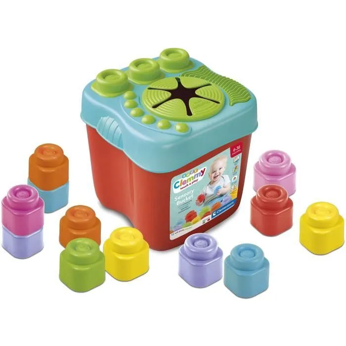 Panier sensoriel Clemmy - CLEMENTONI - 15 cubes - Pour bébé dès 6 mois-1