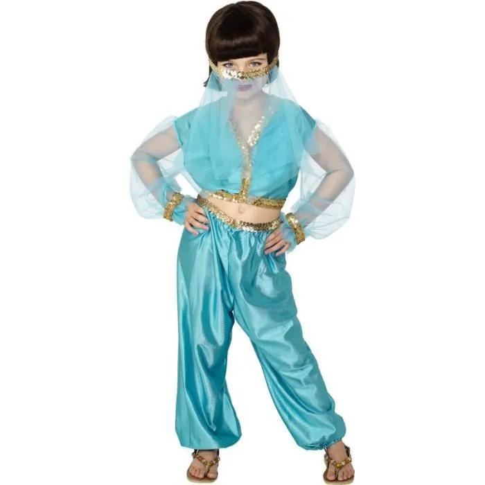 Déguisement Princesse Arabe - SMIFFY'S - Oriental(e) - Bleu - Enfant-0