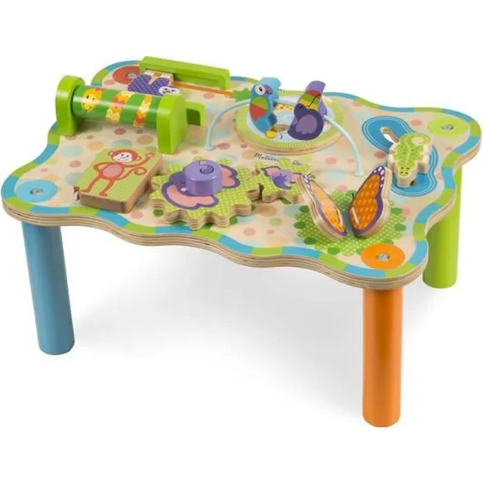Table d'Activités de la Jungle - MELISSA & DOUG - Jouet interactif pour enfants - Extérieur-0