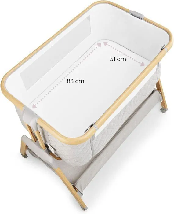 Moby-System Lit Bébé Cododo Dreemy 3 in 1, 9 kg max, Lit Parapluie 7 Niveaux Réglable En Hauteur, 4 Roulettes, Côté Latéral Amovible-5