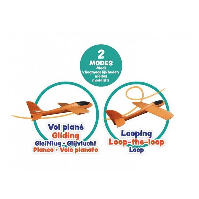 Planeur en mousse - Buki France - 48 cm - Vols stabilisés - Autocollants inclus - Notice illustrée-3
