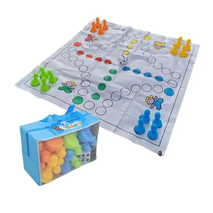 Jeu de stratégie ALLDORO Ludo XXL - Pour toute la famille - Intérieur et extérieur - A partir de 3 ans-1