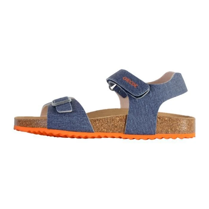 Sandales Geox Cuir Enfant Geox Ghita J028LB Jeans Orange-0