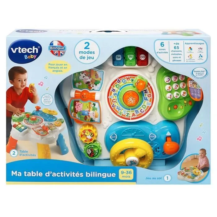 Table d'activités bilingue VTECH - Ma Table D'Activités Bilingue - Multicolore - 100% bilingue - 9 mois et plus-3