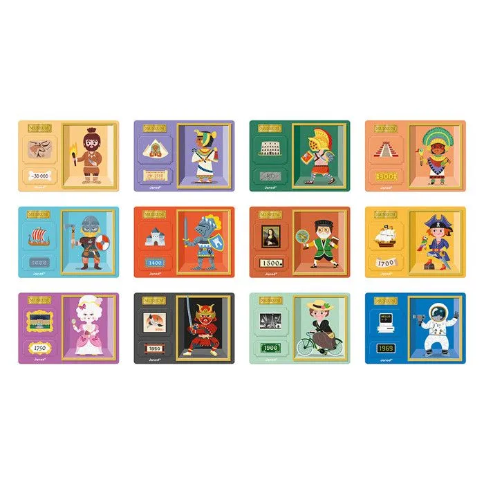 Magnéti'Book Histoire - Jeu Educatif Magnétique 60 Aimants + 12 Modèles - Jouet Enfant en Carton FSC - Dès 3 Ans-5