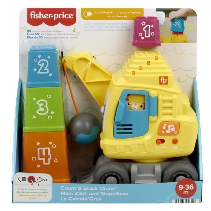 Fisher-Price-La Calculo’Grue-Blocs avec effets sonores et lumineux HXF48-8
