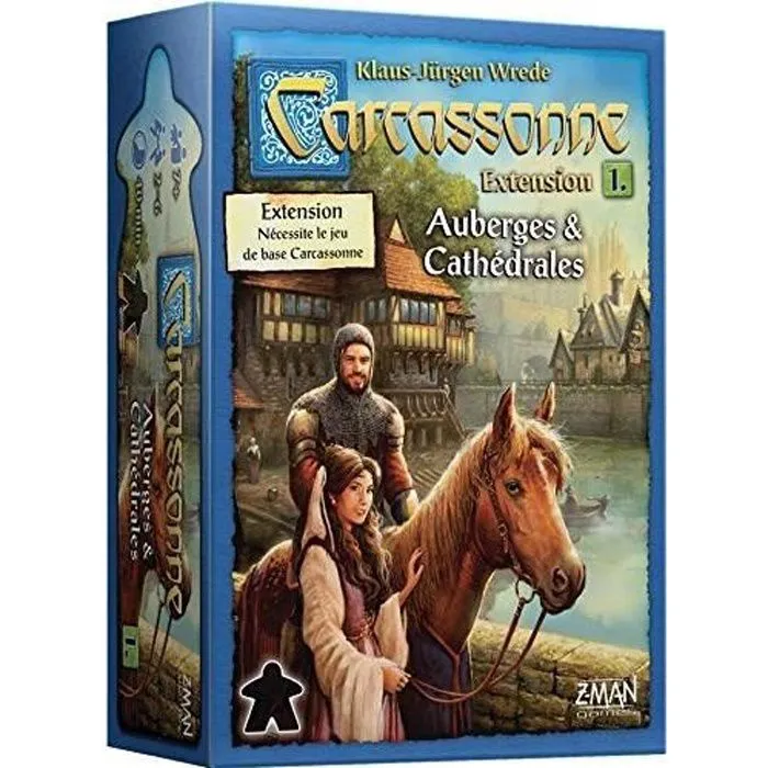 Z-Man Games | Carcassonne - Extension 1 Auberges & Cathédrales | Jeu de société | À partir de 7 ans | 2 à 6 joueurs | 40 minutes-0