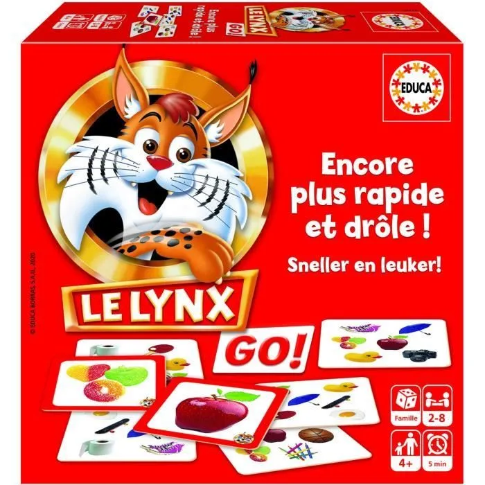 Jeu de cartes Le Lynx - EDUCA - Rouge - Dessins animés et BD - Mixte-0