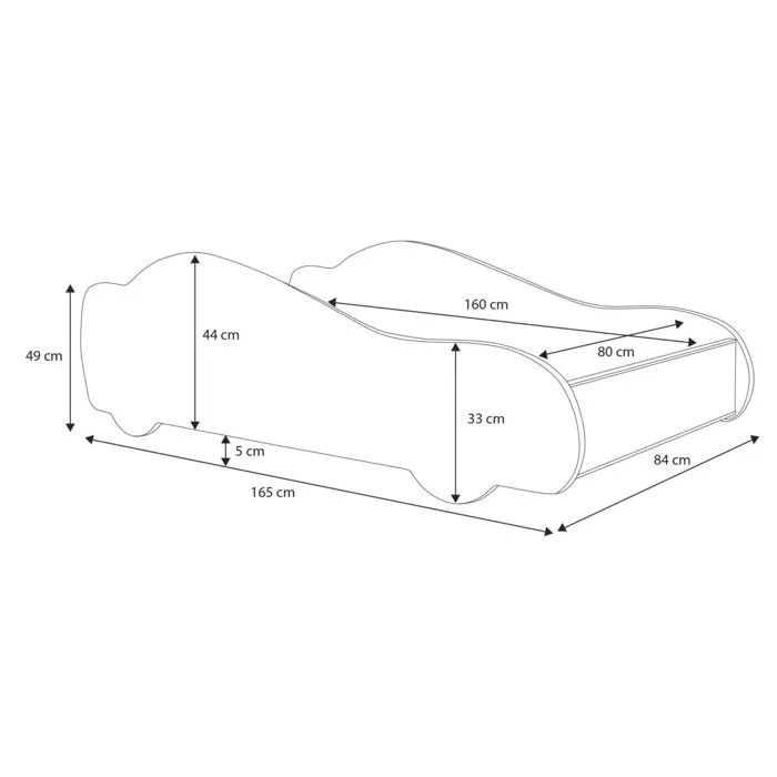 Lit enfant pour garçon voiture Batman batcar avec matelas et sommier inclus - 160 cm x 80 cm-4