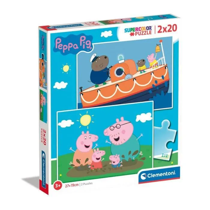 Puzzle 2 x 20 pièces - Clementoni - Peppa Pig - Pour Enfant de 4 ans - Garantie 2 ans-2