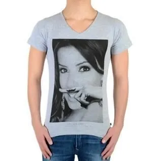 Tee Shirt Little Eleven Paris Eva SS Mixte - Gris-1