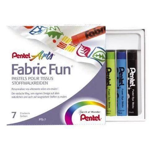 Pentel Boite de 7 Pastels pour Tissus Assorties - PTS-7-0