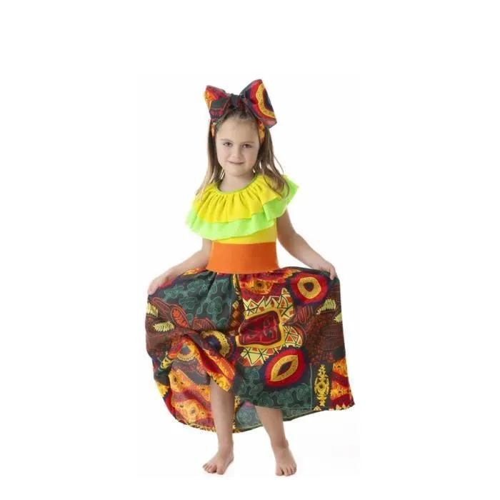 Déguisement cubain - LLOPIS - Fille 11-13 ans - Multicolor - Robe, ceinture, mouchoir-3