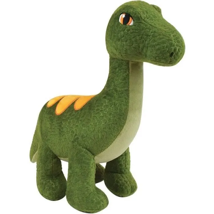 JEMINI Les Jeminosaures Lot de 3 peluches dinosaure diplodocus, velociraptor et stegosaure +/- 18 cm 100% recyclé-4