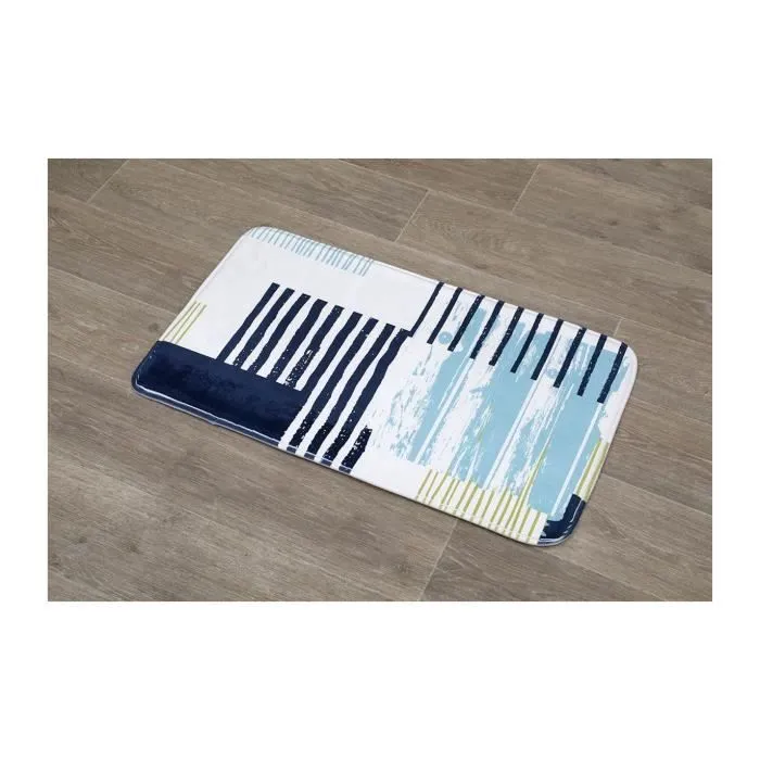 TENDANCE - Tapis de salle de bain en Microfibre 45 x 75 cm déco Bord de mer Bord De Mer-1