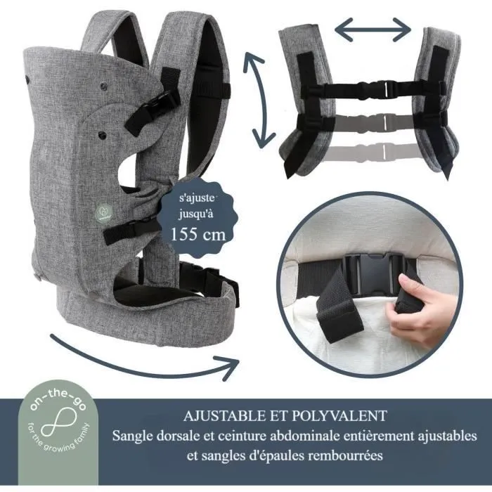 Dreambaby Porte-bébé ajustable 3-1 Journey - confortable et polyvalente - pour nouveau-né à enfant jusqu'à 15 kg-2