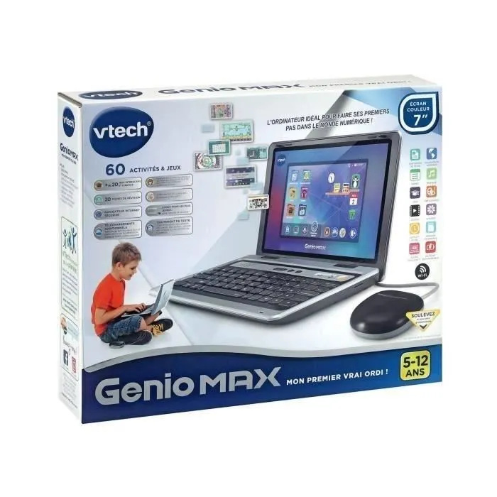 Ordinateur pour enfant VTECH GENIO MAX (écran 7") avec 10 jeux sur les métiers - Mixte - 5 à 12 ans-1