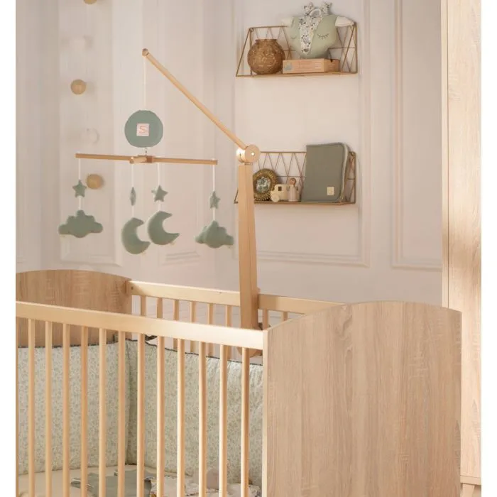 Mobile musical bébé en bois avec 4 jouets - UNI SAUGE-1