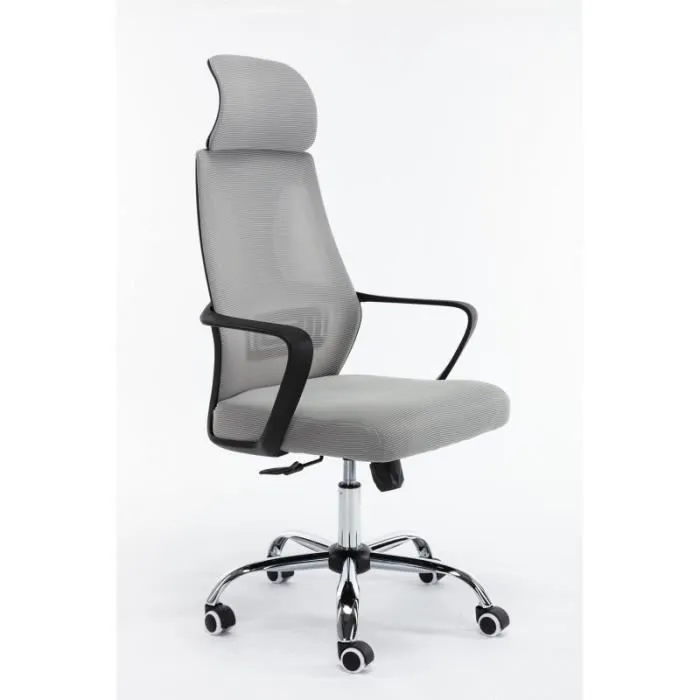 ELIASS - Fauteuil de bureau ergonomique - Hauteur ajustable - Avec accoudoirs - Chaise de bureau télétravail-0