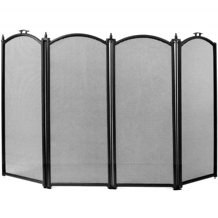 Panneau Spark Fire Guard - Fire Vida - Noir - Acier - 60 x 95 cm - Facile à nettoyer-0