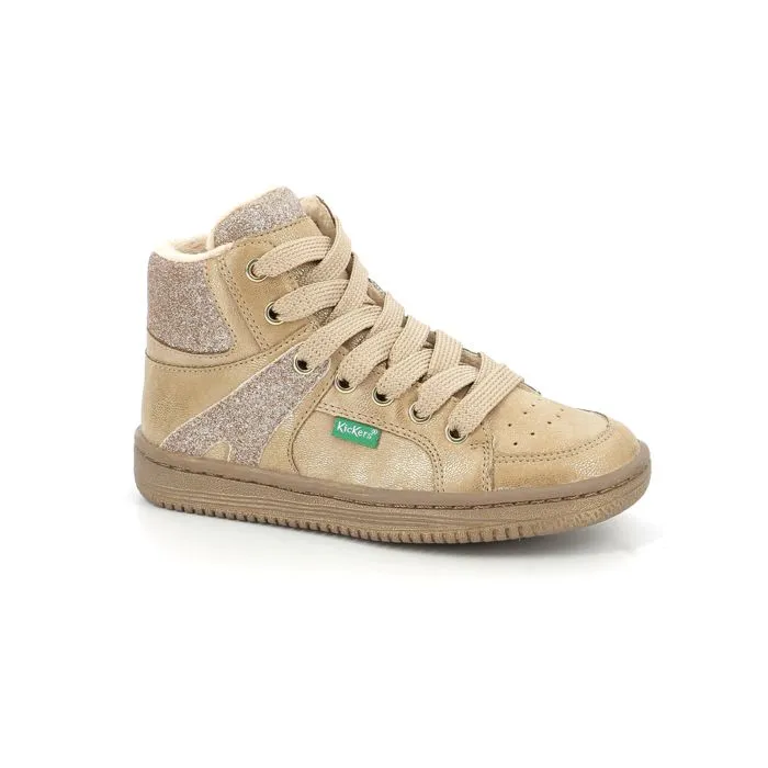 KICKERS Baskets hautes Lowell Champagne-1
