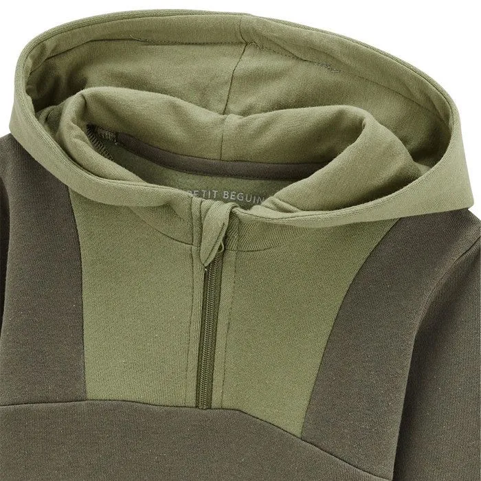 Sweat-shirt - Montreal - Bébé Garçon - Capuche - Manches longues - Vert/Orange-2