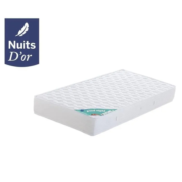 Lot de 2 Matelas 90x200 Mousse Haute Rsilience Densit HR 35 Kg-m3 - Hauteur 21 Cm - Soutien Ferme Goodnight 2 x 90 200-1