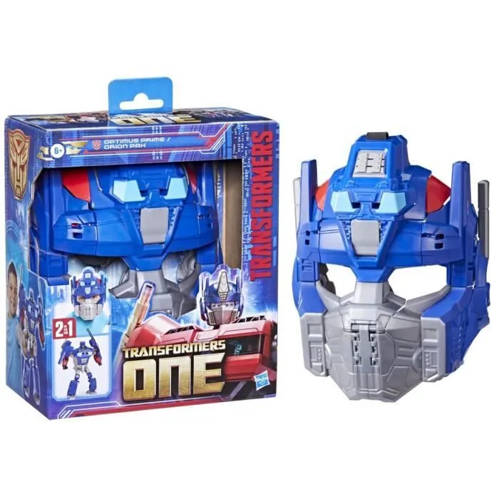 Transformers One figurine 2-en-1 Optimus Prime (Orion Pax) de 25 cm, se convertit en masque, jouets interactifs pour filles et garç-0