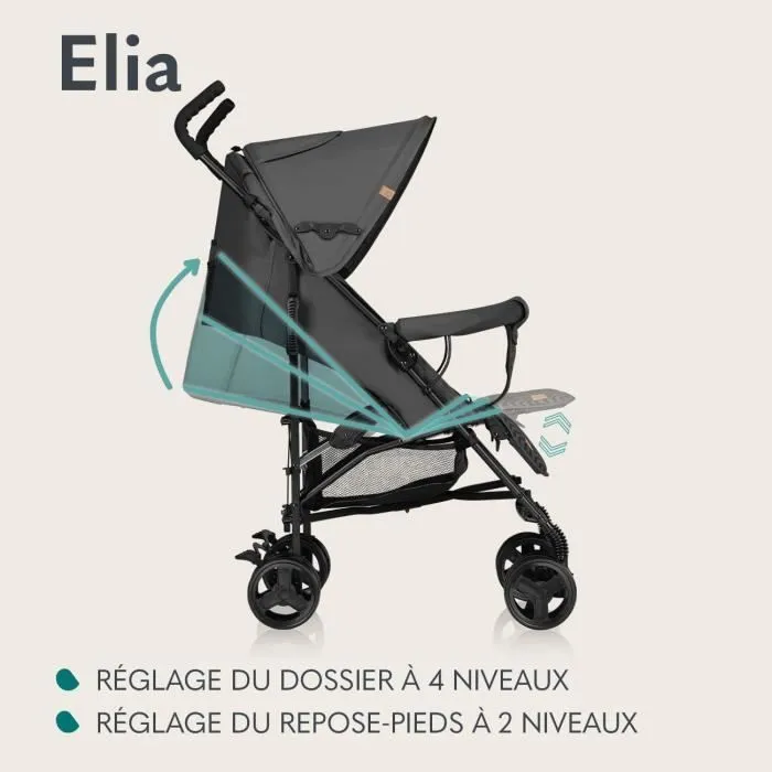 LIONELO Elia - Poussette bébé canne compacte - De 6 à 36 mois - Ceinture 5 points de sécurité - Accessoires inclus - Vert-5