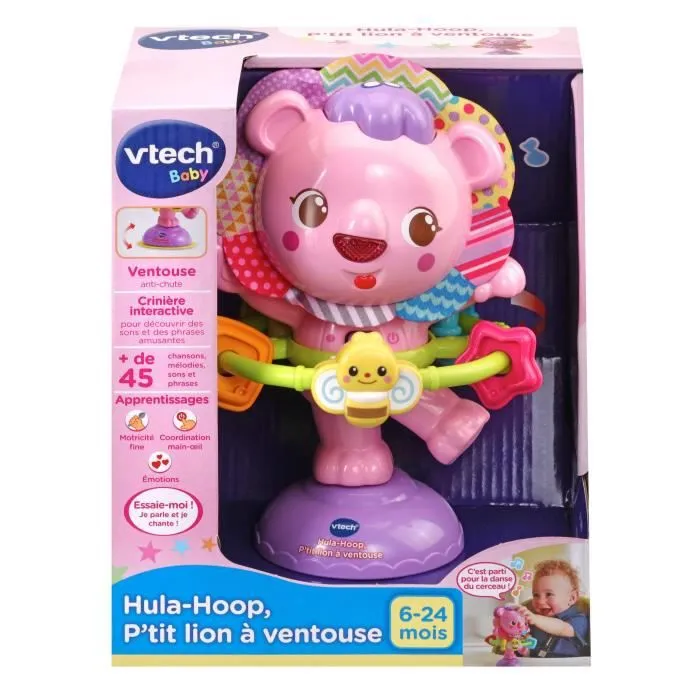 Jouet d'éveil VTECH BABY - Hula-Hoop, P'tit Lion à Ventouse - Rose-2