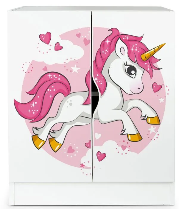Armoire fonctionnelle  - Roma - Meubles pour enfants, commode au design magnifique Lovely Licorne-0