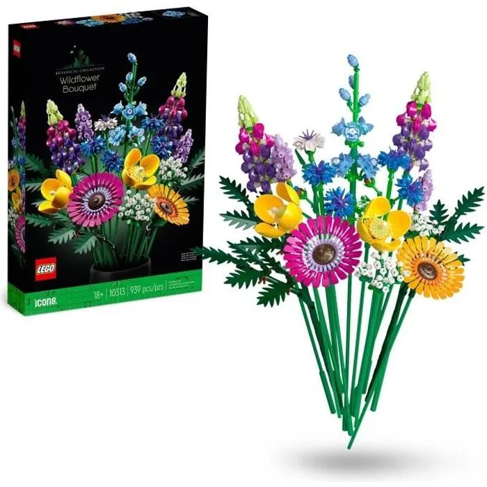 LEGO® Icons 10313 Bouquet de Fleurs Sauvages, Plantes Artificielles avec Coquelicots, pour Adultes-0