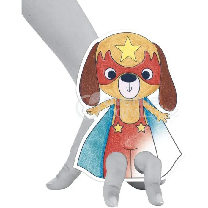 Carnet de coloriage marionnettes - AVENUE MANDARINE - Graffy Puppet - Animaux super-héros - Enfant - Mixte-3