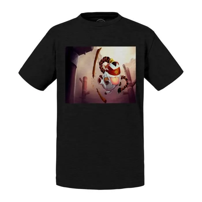 T-shirt Enfant Noir League Of Legend Lee Sin Poro-0