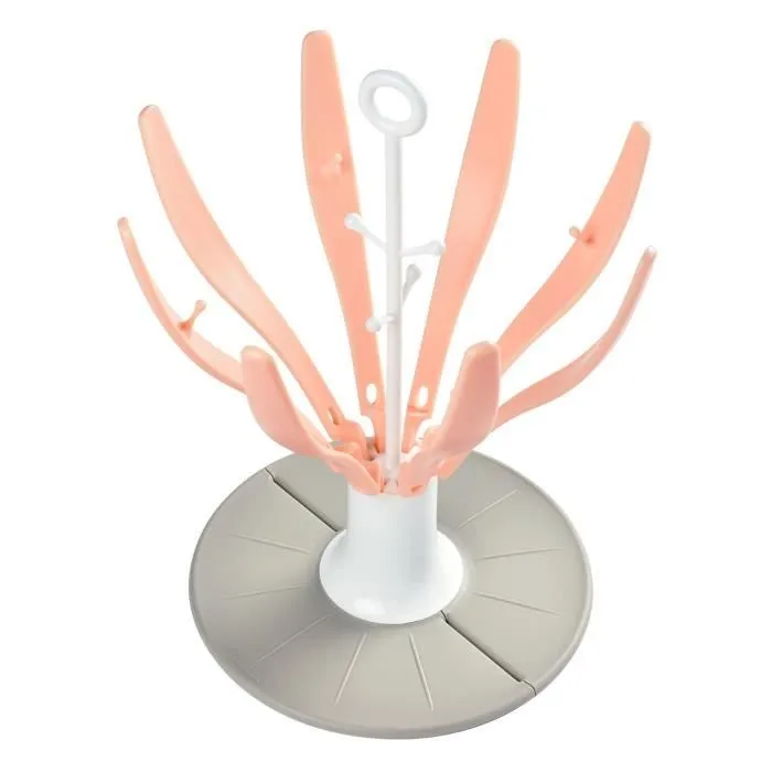 Béaba Biberonnerie Egouttoir Fleur Pliable Rose-0