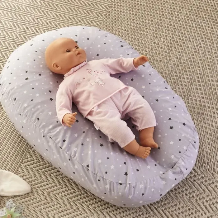 P'TIT LIT Charlotte pour coussin d'allaitement - Étoiles - Bleu-3