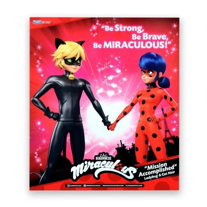 Pack de 2 Poupées mannequin 26 cm Miraculous Ladybug - Revivez les aventures de Ladybug et Chat Noir-4