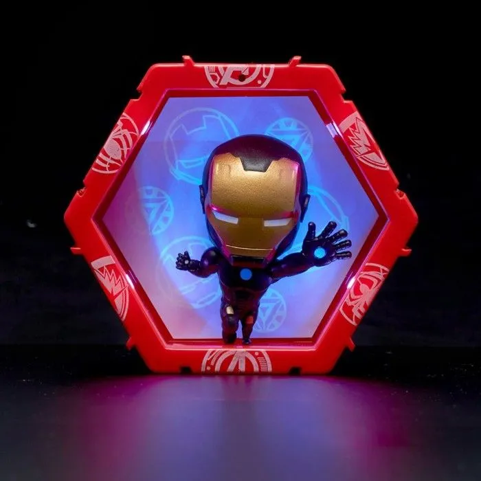 WOW! PODS - Avengers Collection - Iron Man métallisé, Figurine de Super-héros Lumineuse à tête branlante, Jouets-4