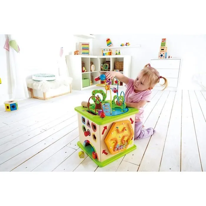 Cube d'activité Country Critters Hape - Jouet d'éveil en bois pour bébé de 12 mois et plus-4