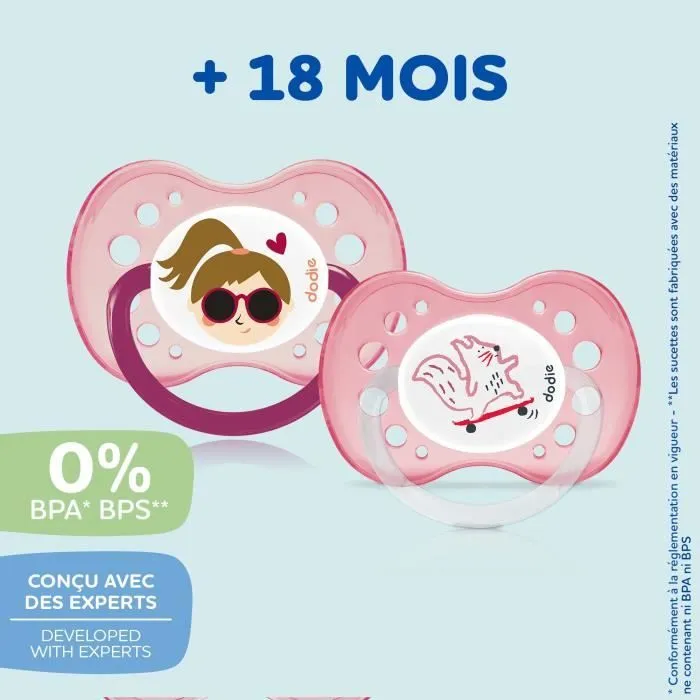 DODIE Lot de 3 Sucettes Anatomiques Jour et Nuit +18 mois-3