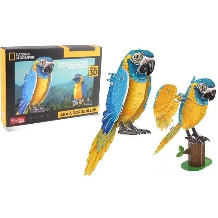 Puzzle 3D - Perroquet - Jeu de construction - EXPLORA - Oiseau - 94 pièces - Dès 8 ans-0