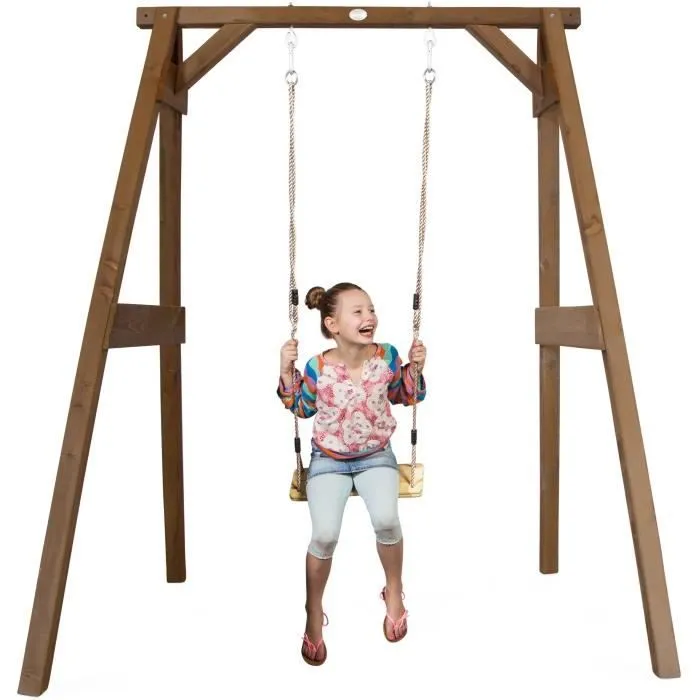 AXI Portique en Bois FSC - Balançoires Enfant en Marron | Balançoire pour Enfants pour l’extérieur / le jardin-3