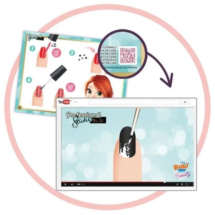 Salon de manucure BUKI FRANCE Professional Studio - 30 modèles - Vernis, stickers, pochoirs et outils inclus-2