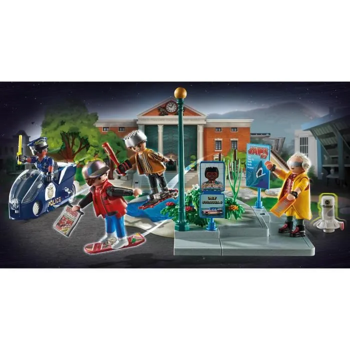 PLAYMOBIL - 70634 - Retour vers le Futur - Course d'Hoverboard - Enfant - Bleu-1